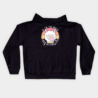 If I'm Too Much Then Go Find Less Funny Llamas Retro Kids Hoodie